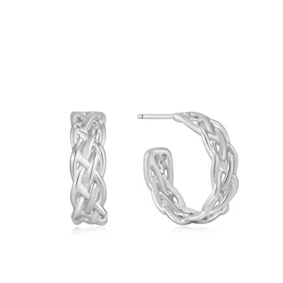 Ania Haie Women's Rope Chunky Hoop Earrings In Silver