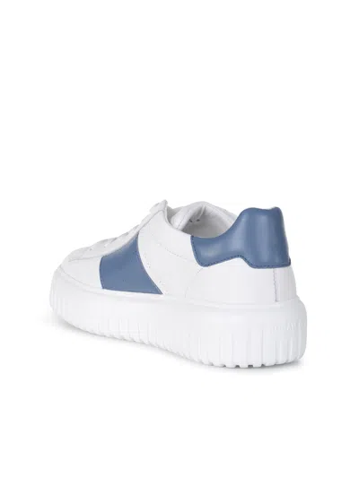 Hogan H-stripes Nappa Leather Sneakers In White