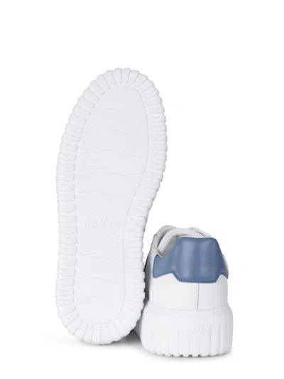 Hogan H-stripes Nappa Leather Sneakers In White