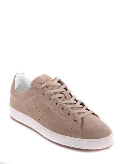 Hogan Rubber Sole Sneakers Perforated Detailing In Neutral