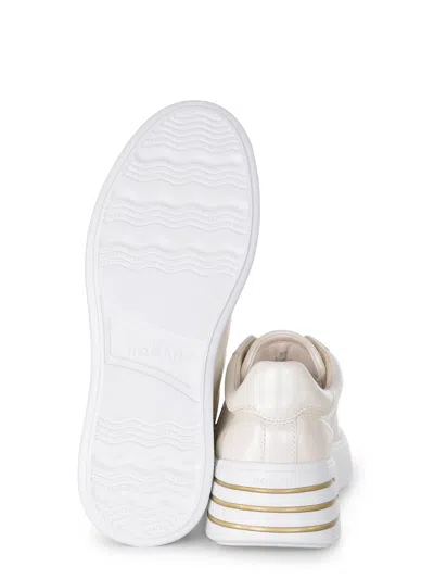 Hogan "rebel" Sneakers Made Of Leather. In Neutral