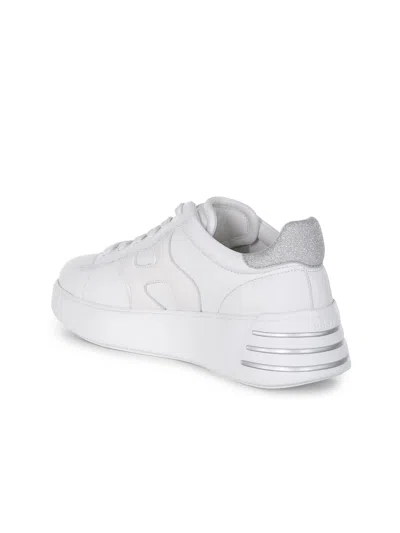 Hogan Nappa Leather Rebel Sneakers In White