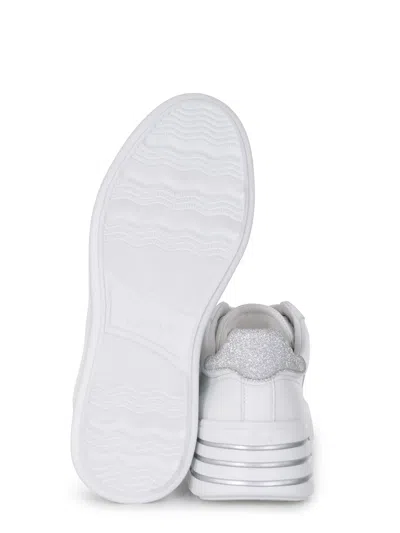 Hogan Nappa Leather Rebel Sneakers In White