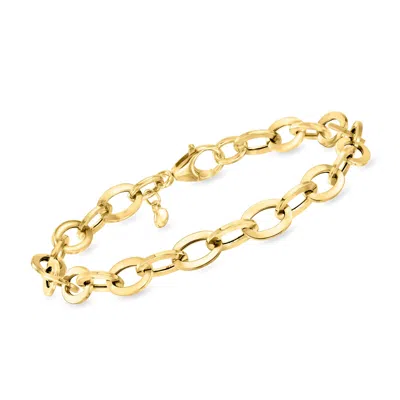 Ross-simons Italian 18kt Yellow Gold Cable-link Bracelet