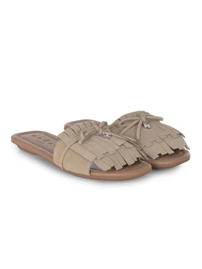 Hogan Slippers Made Of Leather. In Gold