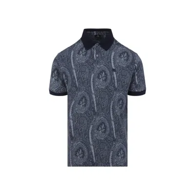 Etro Paisley Polo T-shirt In Blue