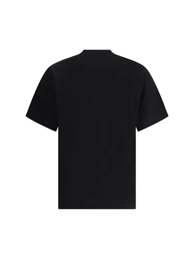 Ferragamo Crew Neck Graphic Print Short Sleeves T-shirt In Black