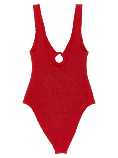 Hunza G 'celine Swim' One-piece Swimsuit In Red