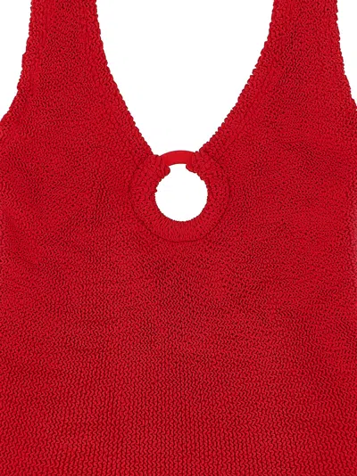 Hunza G 'celine Swim' One-piece Swimsuit In Red