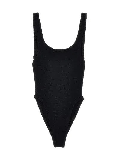 Hunza G Costume Intero Square Neck In Black