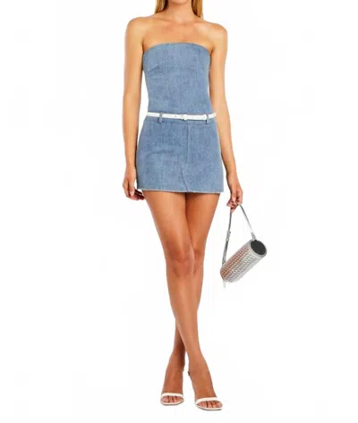 Retroféte Rayne Mini Dress In Vintage Oasis In Blue