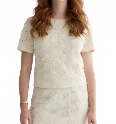 Iris Setlakwe Fancy Fleur T-shirt In Vanilla Floral In White