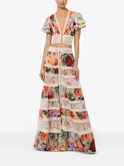 Alice And Olivia Keeley Floral-print Blouse