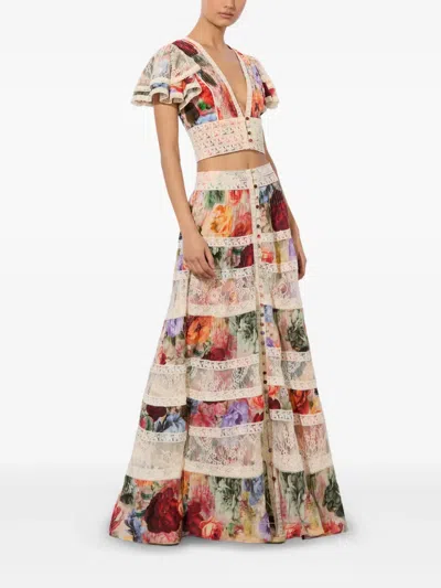 Alice And Olivia Keeley Floral-print Blouse