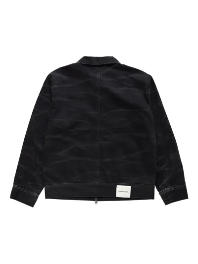 Namacheko Zebra-print Zip-front Jacket In Black