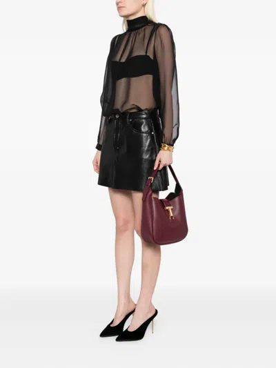 Tom Ford Tara Small Textured-leather Shoulder Bag