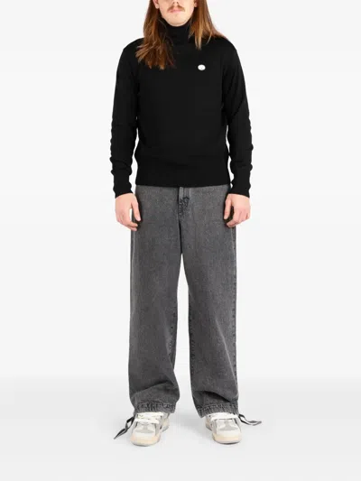 Société Anonyme Roll-neck Embroidered Sweater In Black