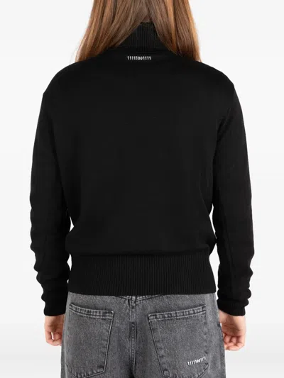 Société Anonyme Roll-neck Embroidered Sweater In Black