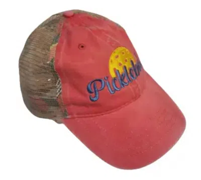 Muddy Carrots Women's Pickleball Mesh Back Hat In Red