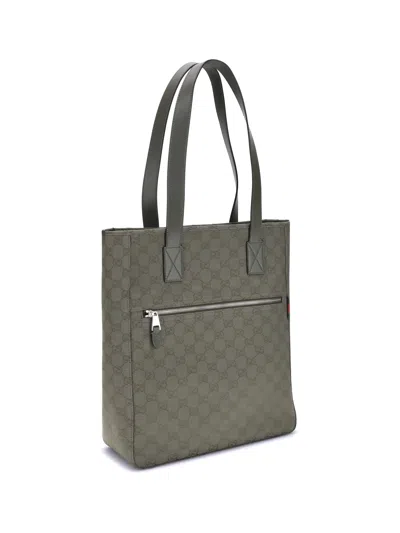 Gucci Gg Canvas Medium Tote Bag In Green