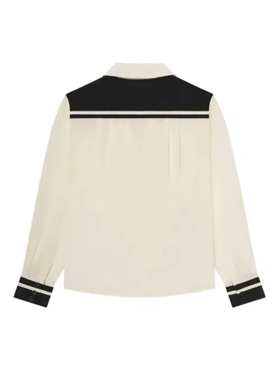 Frame Silk Pajama Shirt In White