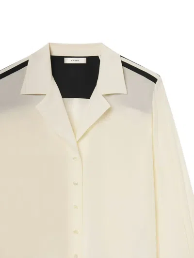 Frame Silk Pajama Shirt In White