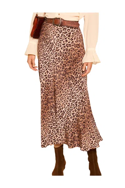 Rixo London Kelly Skirt In Animal Print