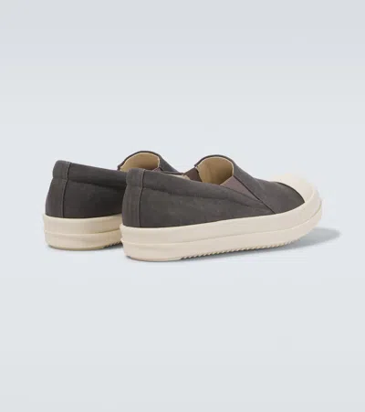 Rick Owens Boat Denim Slip-on Sneakers