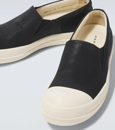 Rick Owens Boat Coated Denim Slip-on Shoes