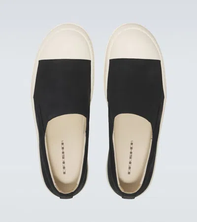 Rick Owens Boat Coated Denim Slip-on Shoes