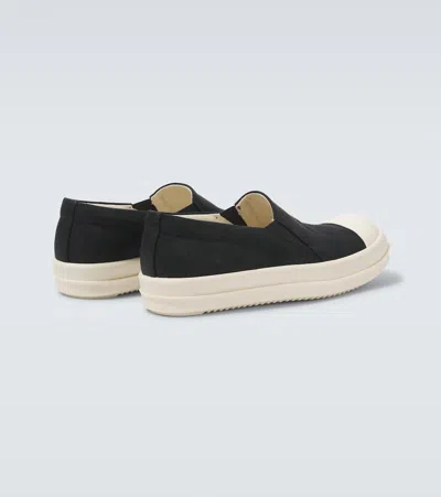 Rick Owens Boat Coated Denim Slip-on Shoes