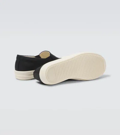 Rick Owens Boat Coated Denim Slip-on Shoes