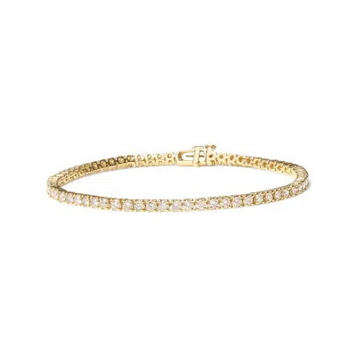 Haus Of Brilliance 14k Yellow Gold 6.0 Cttw Classic 4 Prong Set Round Brilliant Cut Diamond Tennis Bracelet In Gold