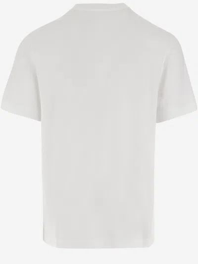 Jacquemus 'le T-shirt Gros Grain' White T-shirt With Logo Patch On The Front In Neutral