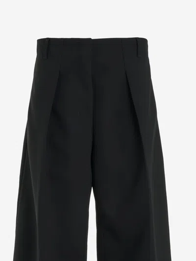 Jacquemus 'le Pantalon Paseo' Black Pants With Belt Loops And Wide Leg