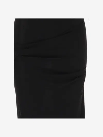 Jacquemus Short-sleeved Black Viscose Midi Dress In Black