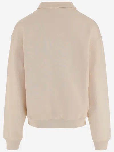 Jacquemus The Gros Grain High-collar Logo Sweatshirt In Neutral