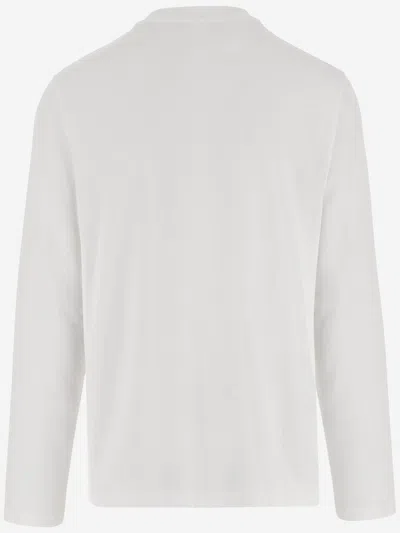 Jacquemus Le Tshirt Gros Grain Cotton Ls  T-shirt In White
