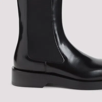Jil Sander Calf Leather Chelsea Boots In Black