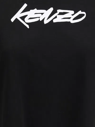 Kenzo Graphic Print Cotton T-shirt For Comfort In Black