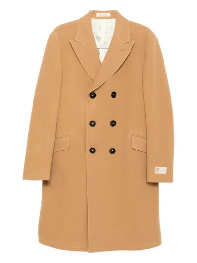 Massimo Alba Double-breasted Wool Coat In Brown
