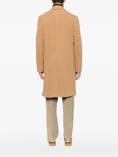 Massimo Alba Double-breasted Wool Coat In Brown