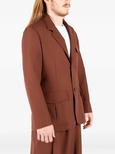 Société Anonyme Buttoned Patch-pocket Jacket In Brown
