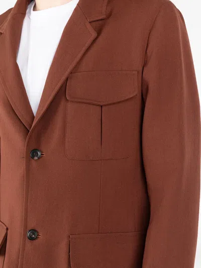 Société Anonyme Buttoned Patch-pocket Jacket In Brown