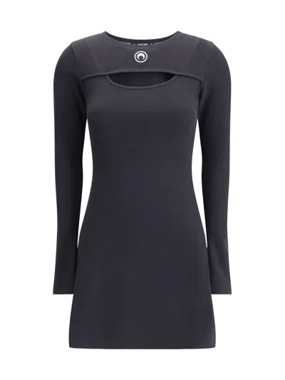 Marine Serre Crescent Moon-embroidered Mini Dress