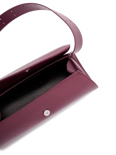Jil Sander Cannolo Small Leather Shoulder Bag In Brown