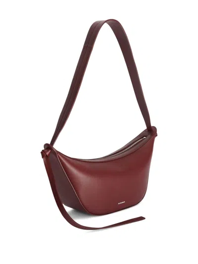 Jil Sander Red Knot Small Shoulder Bag In Brown