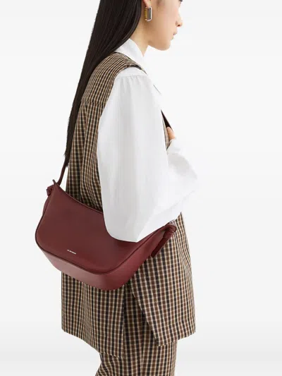 Jil Sander Red Knot Small Shoulder Bag In Brown