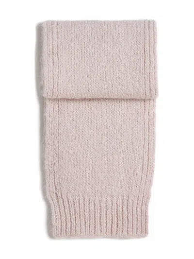 Jil Sander Plus Logo Wool Scarf In Pink