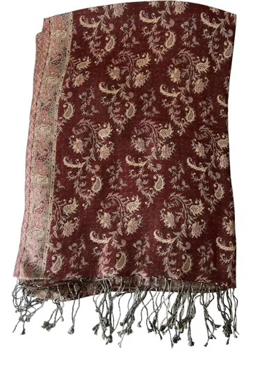 The Gray Crab Women'sembroidered Silk Scarf In Multicoloured
